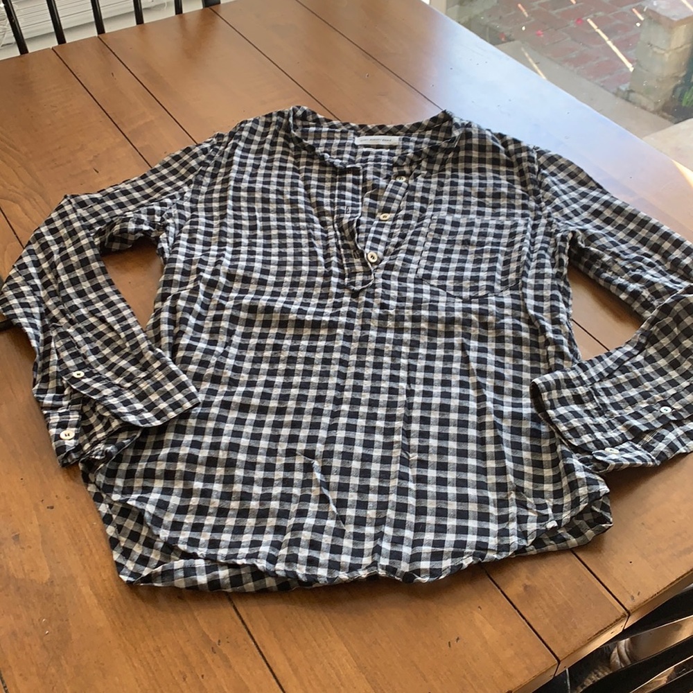 Isabel Marant navy and white check shirt!